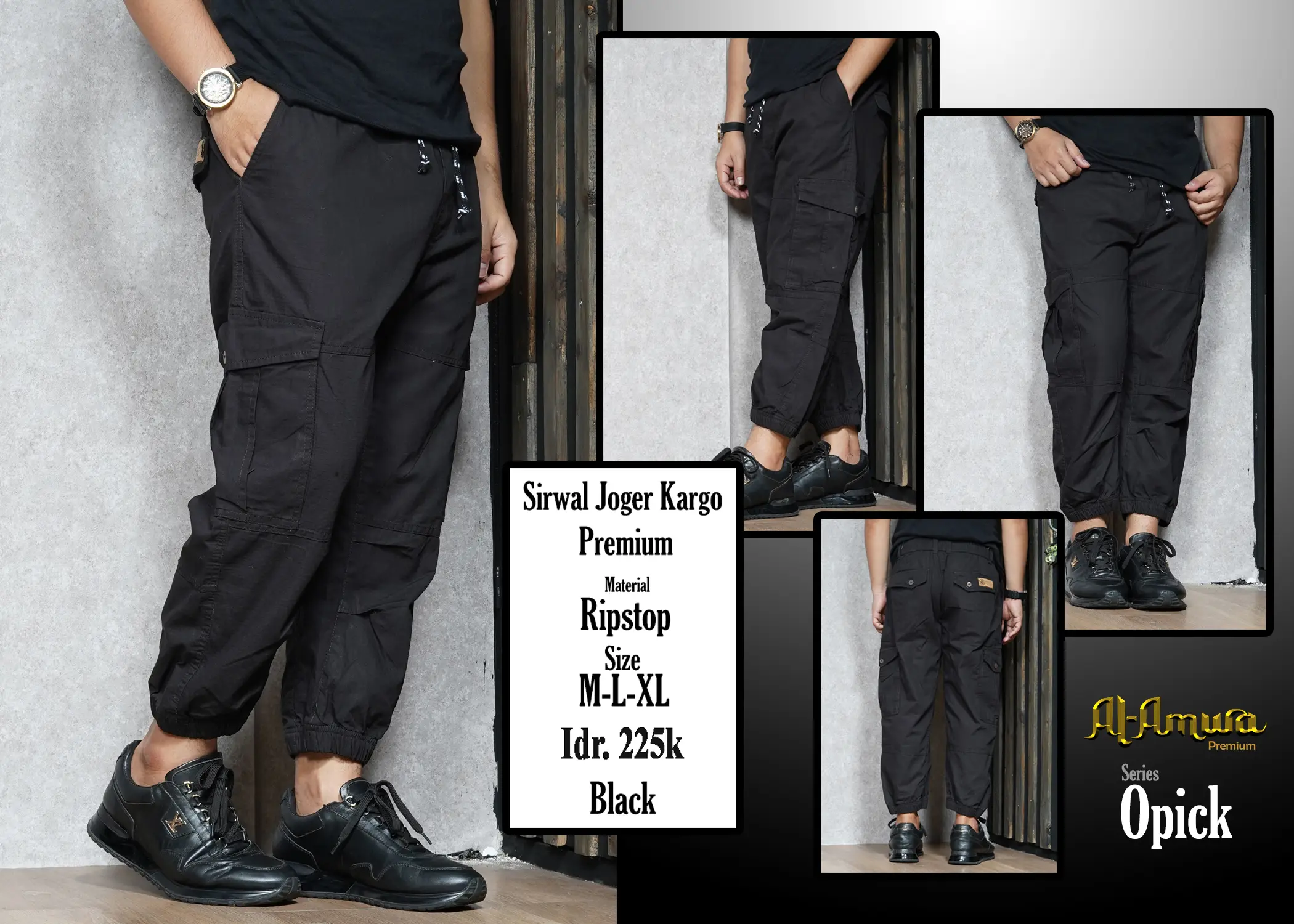 Sirwal Jogger Cargo - Opick Series by Al Amwa